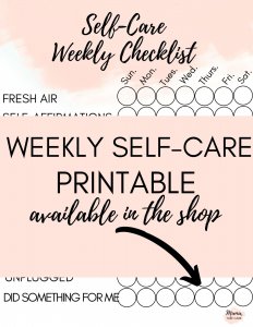 Weekly Self-Care Printable - Do you need self-care and self-love? Keep track of your self-care journey with this pretty self-care printable available in the shop! #selfcare