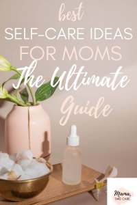 self-care ideas for moms; The ultimate guide; pink vase, leaves, spray bottle